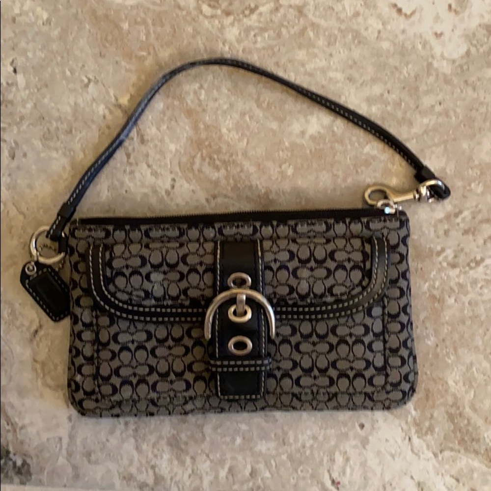 Black coach wristlet